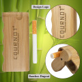 Bamboo Wood Dugout System Dugout Case with Metal One-hitter Ceramic one Hitter Pipe Hand Grooves Smoking accessories